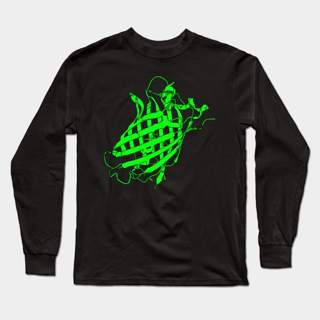 GFP - green fluorescent protein Long Sleeve T-Shirt by RosArt100